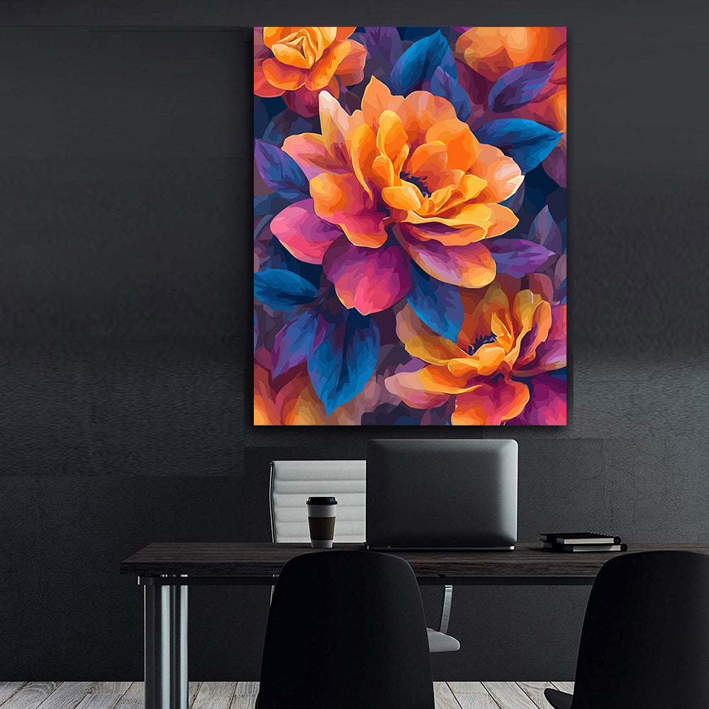 Pictura pe Numere – Dalii colorate 6536