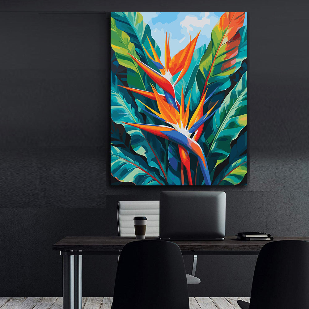 Pictura pe Numere – Strelitzia in culori 6883