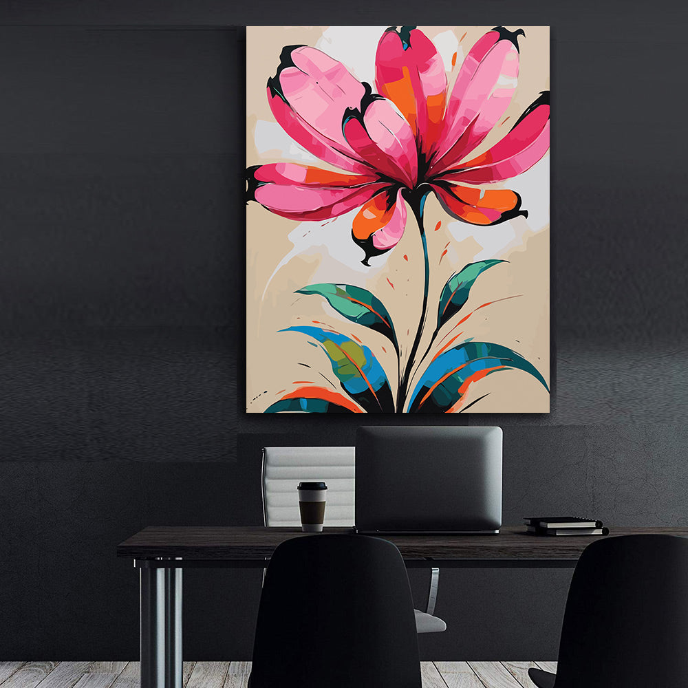 Pictura pe Numere – Contrast floral 7153
