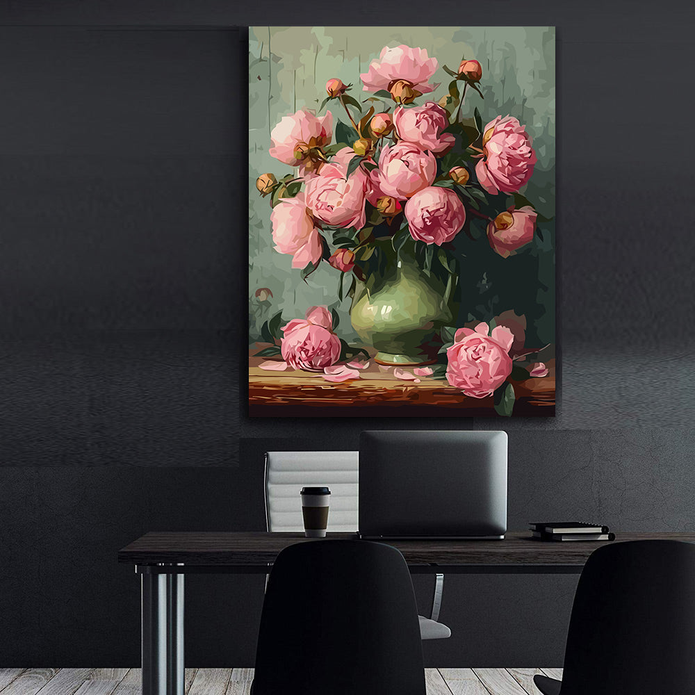 Pictura pe Numere – Bujori delicati 6531