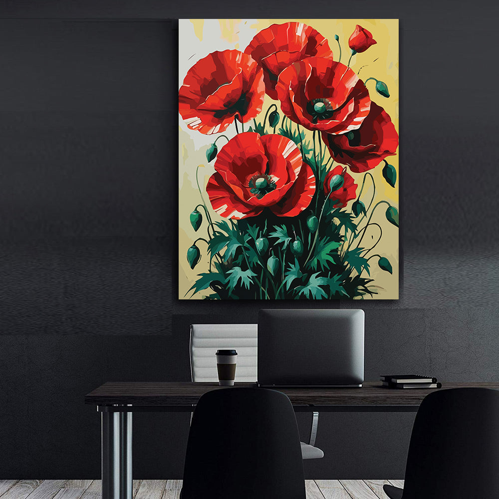 Pictura pe Numere – Buchet de trandafiri 6946