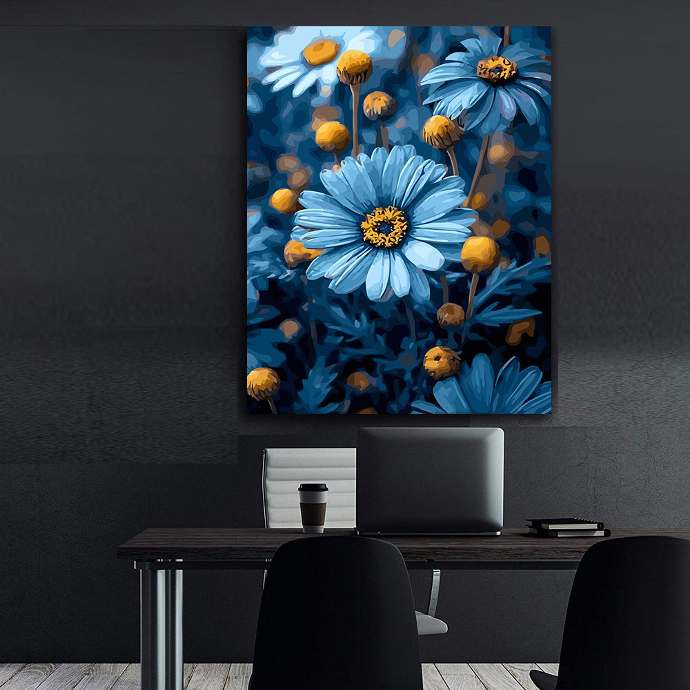 Pictura pe Numere – Contrast Albastru si Aur 6637