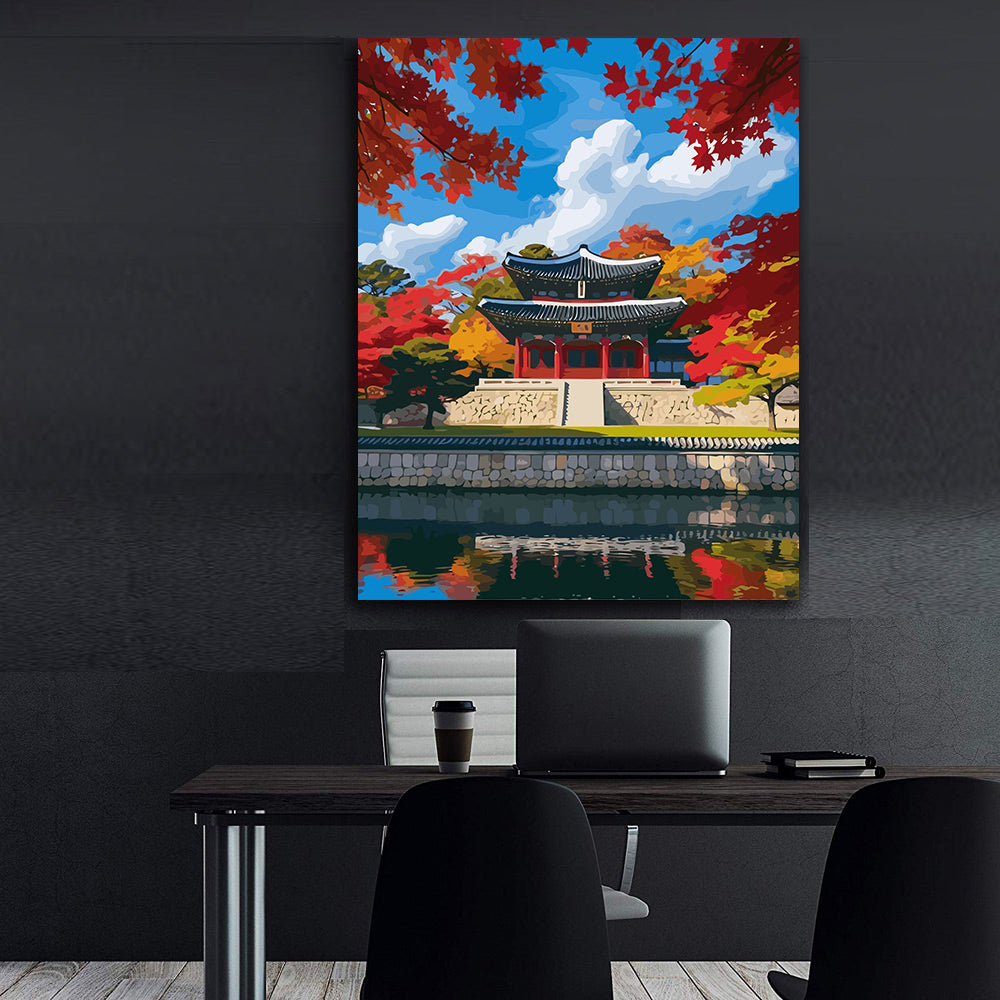 Set Pictură pe numere – Peisaj de Toamnă 6076