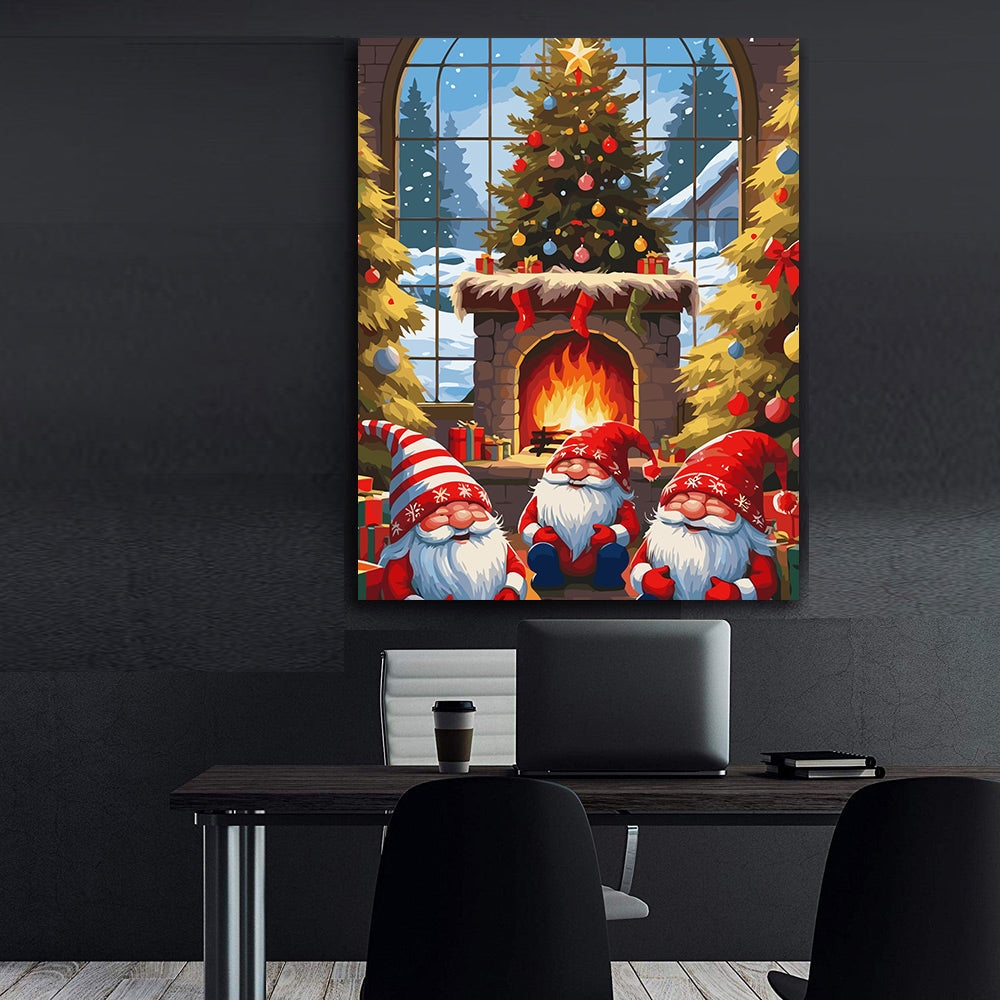 Set Pictură pe numere – Elfi De Crăciun 6207