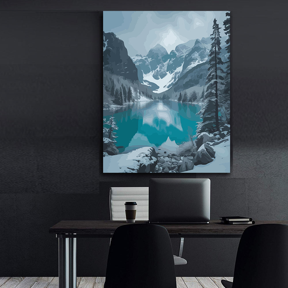 Set Pictură pe numere – Peisaj De Iarnă 6161