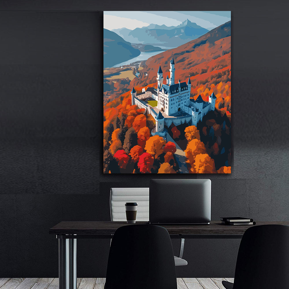 Set Pictură pe numere - Castel în Pădure 6058