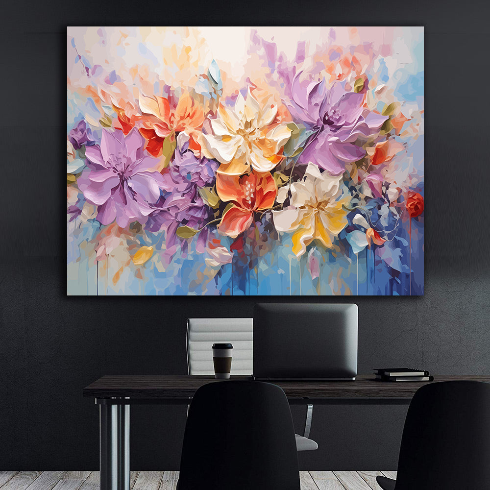 Set Pictură pe numere - Flori Multicolore 6024