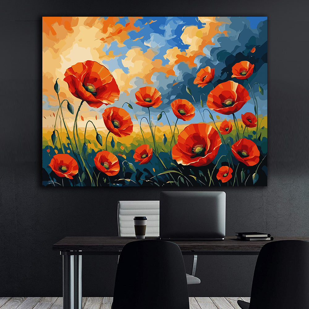 Set Pictură pe numere – Câmpie cu Maci 6687