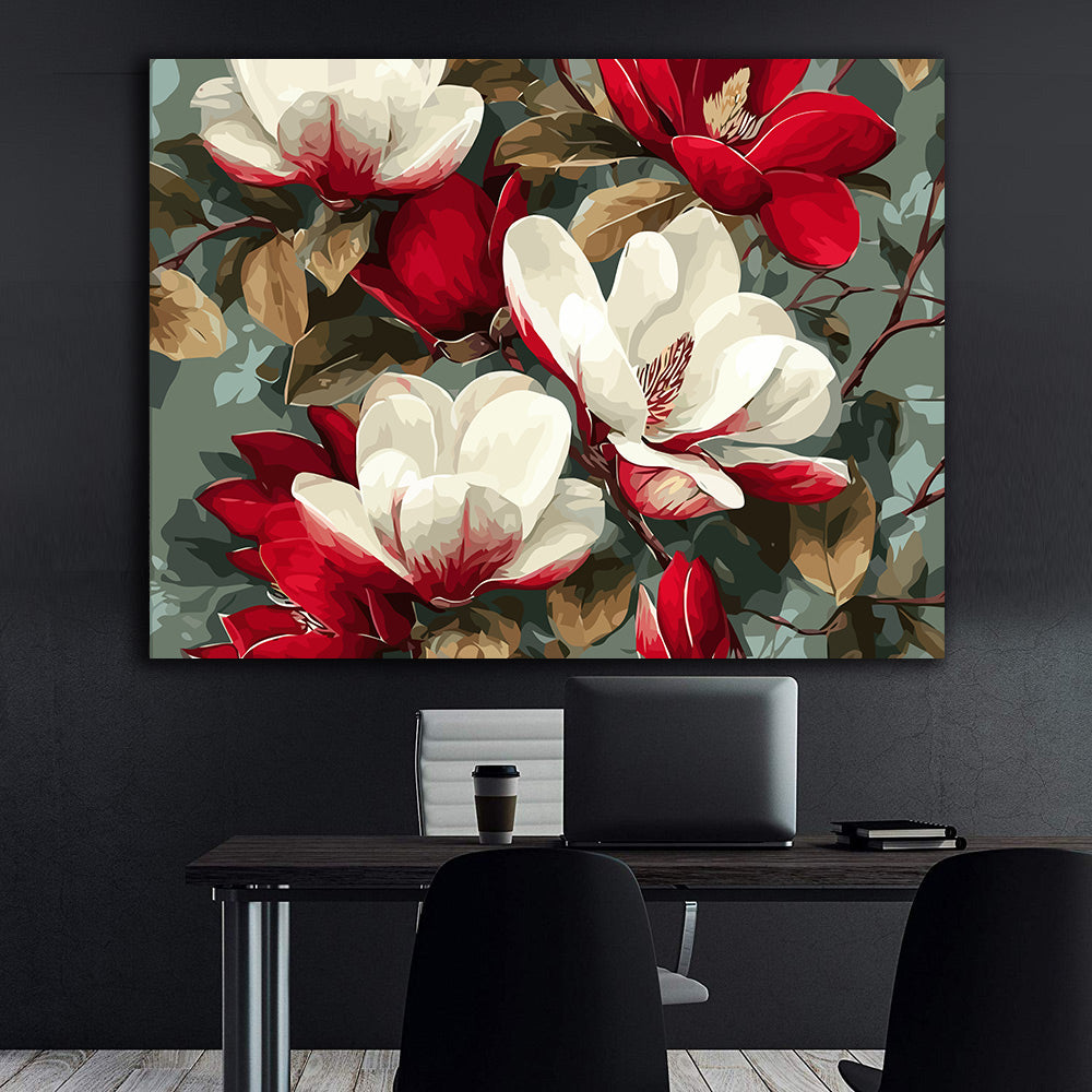 Pictura pe Numere – Magnolii Rubinii 6548