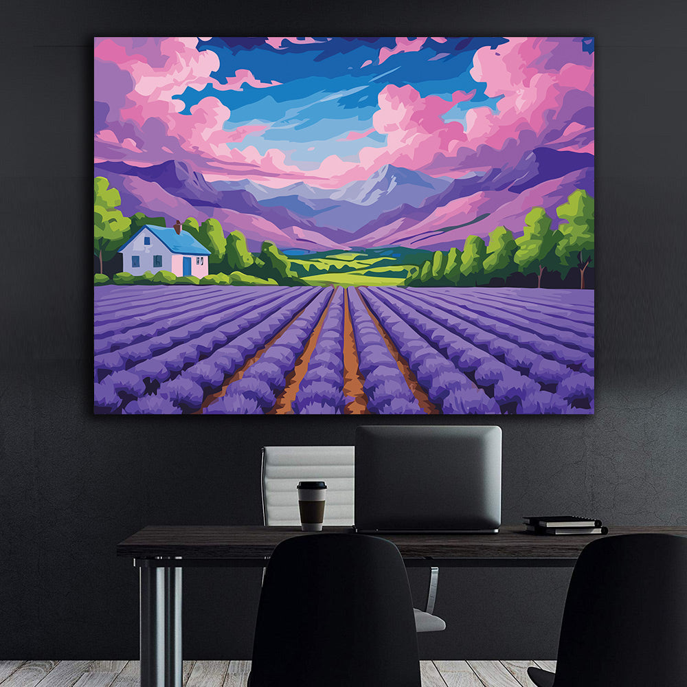 Pictura pe Numere – Orizont de lavanda in amurg 6985