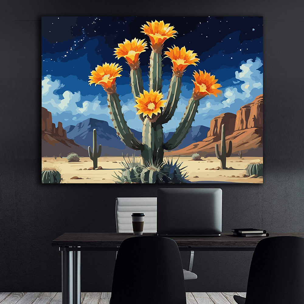 Pictura pe Numere – Cactus sub stele 6835