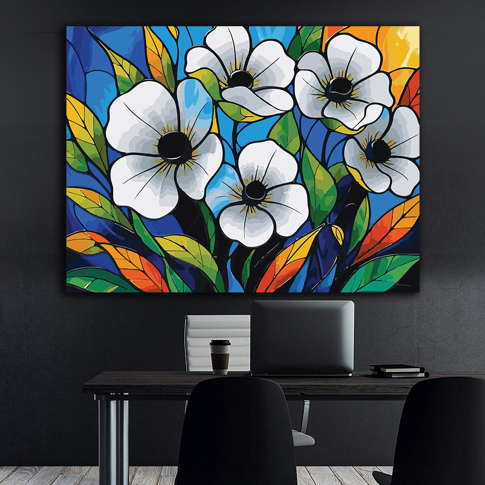 Pictura pe Numere – Anemone in vitraliul noptii 7231