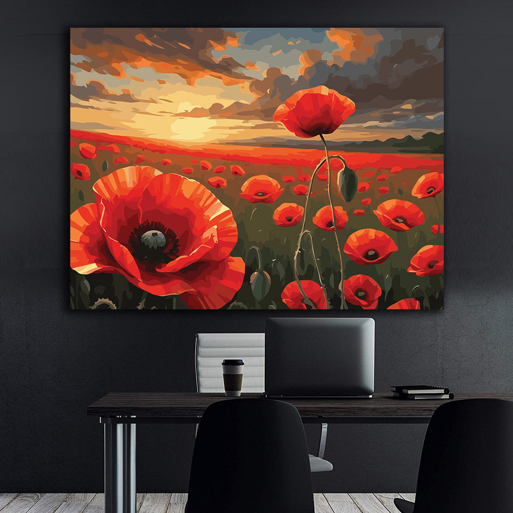 Pictura pe Numere – Camp cu maci 6881