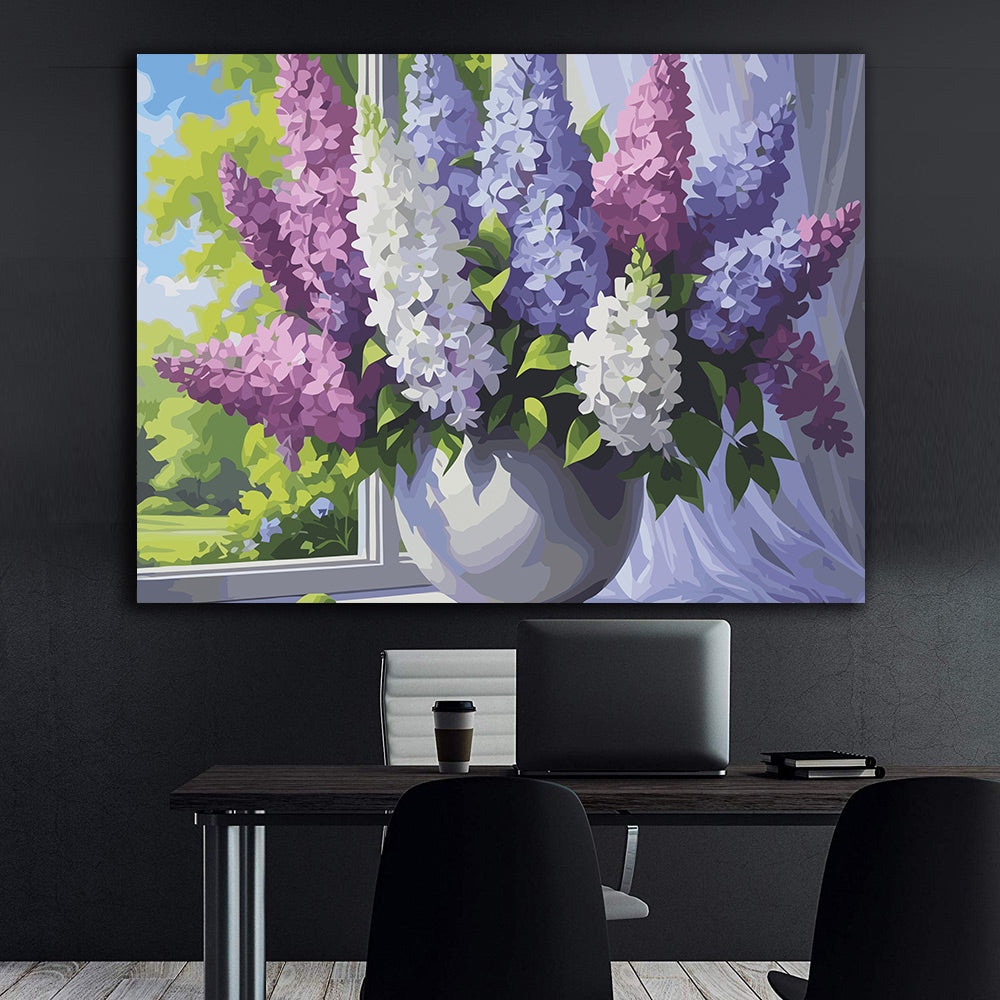 Pictura pe Numere – Liliac la fereastra 7073