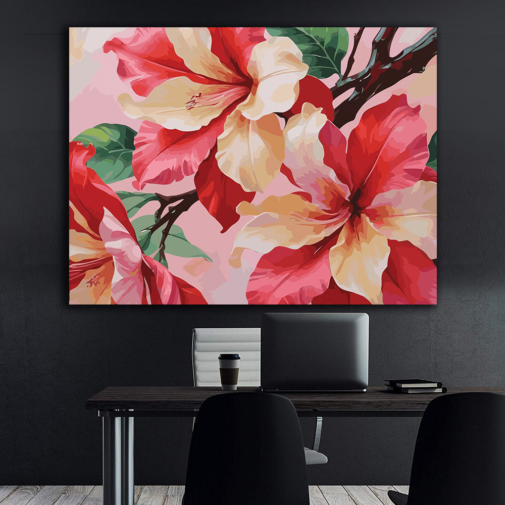 Pictura pe Numere – Flori de azalee 7276