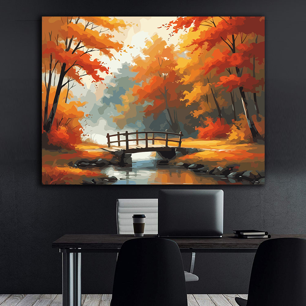 Set Pictură pe numere – Peisaj de Toamnă 6085