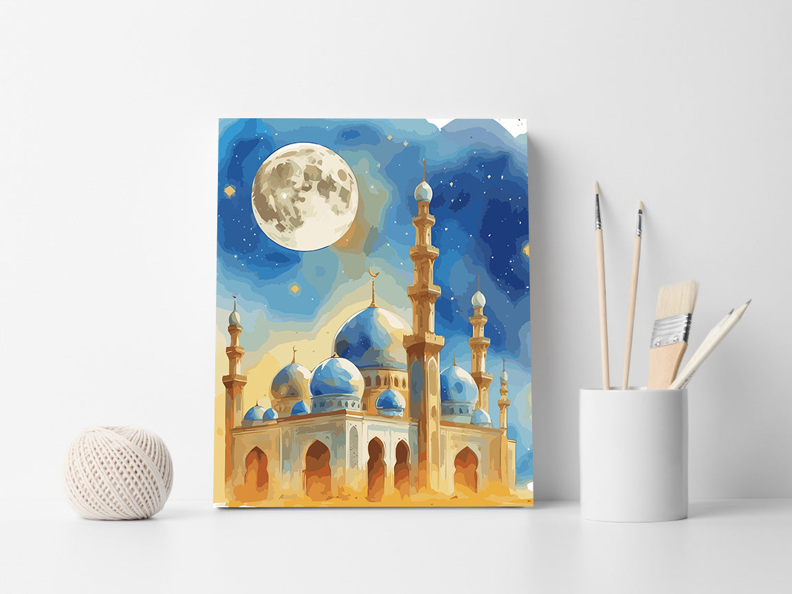 Set Pictură pe numere – Moschee Sub Lună Plină 6372