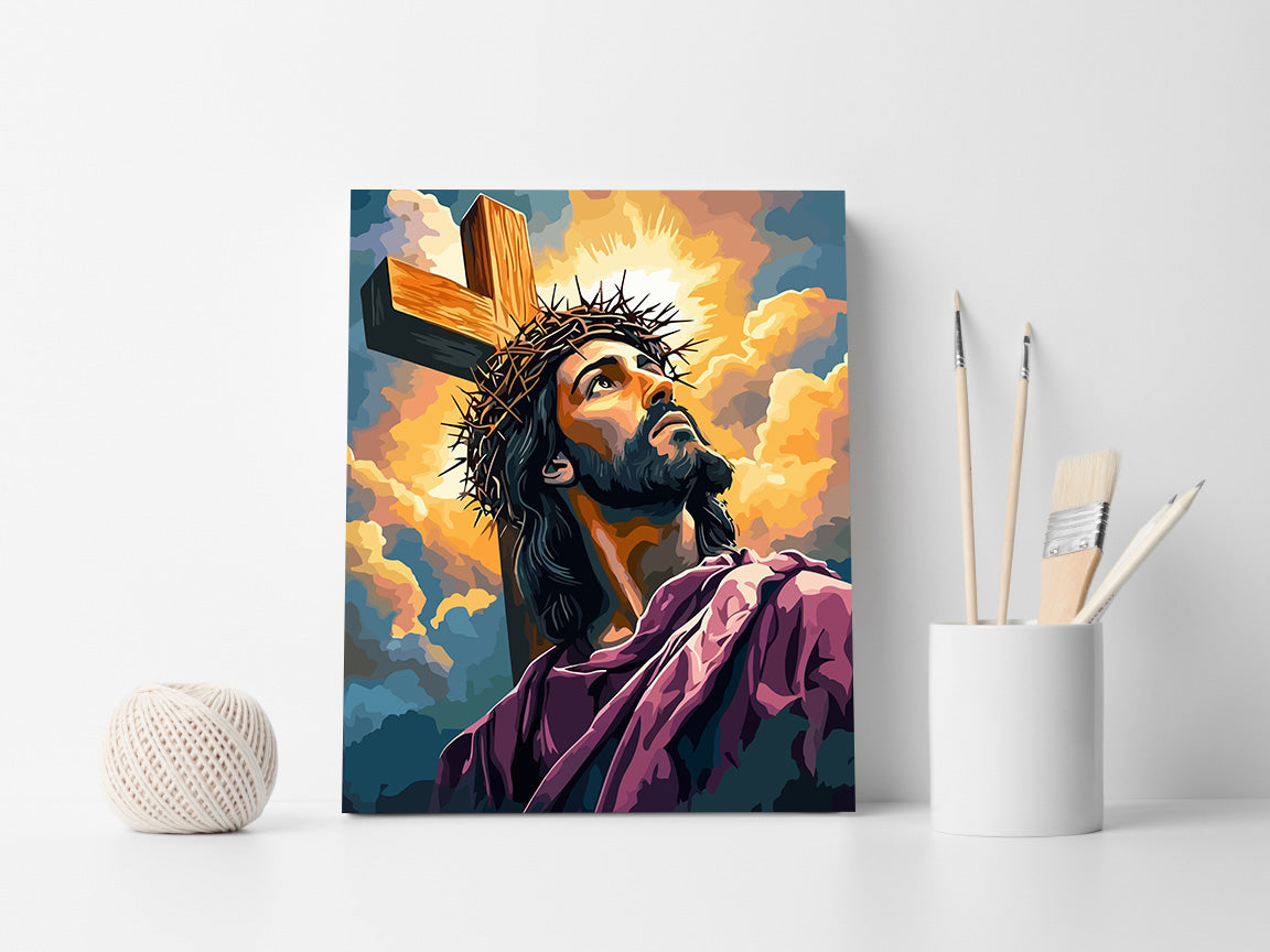 Set Pictură pe numere – Isus Hristos Purtând Coroana 6242