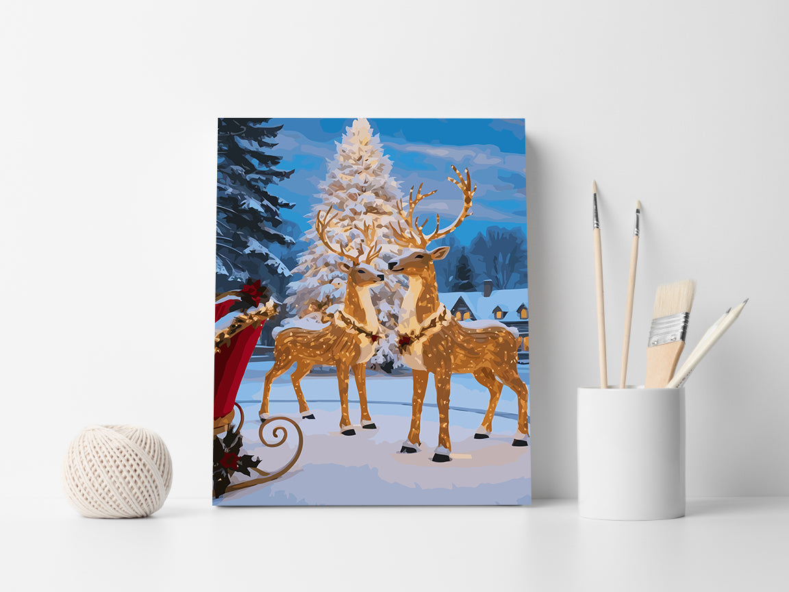 Set Pictură pe numere – Renii Lui Moș Crăciun 6183