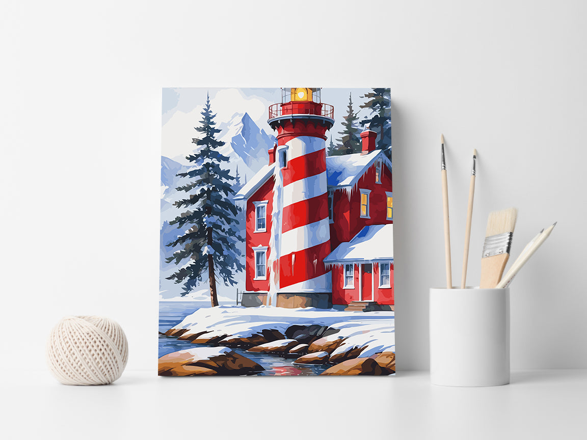 Set Pictură pe numere – Peisaj De Iarnă 6193