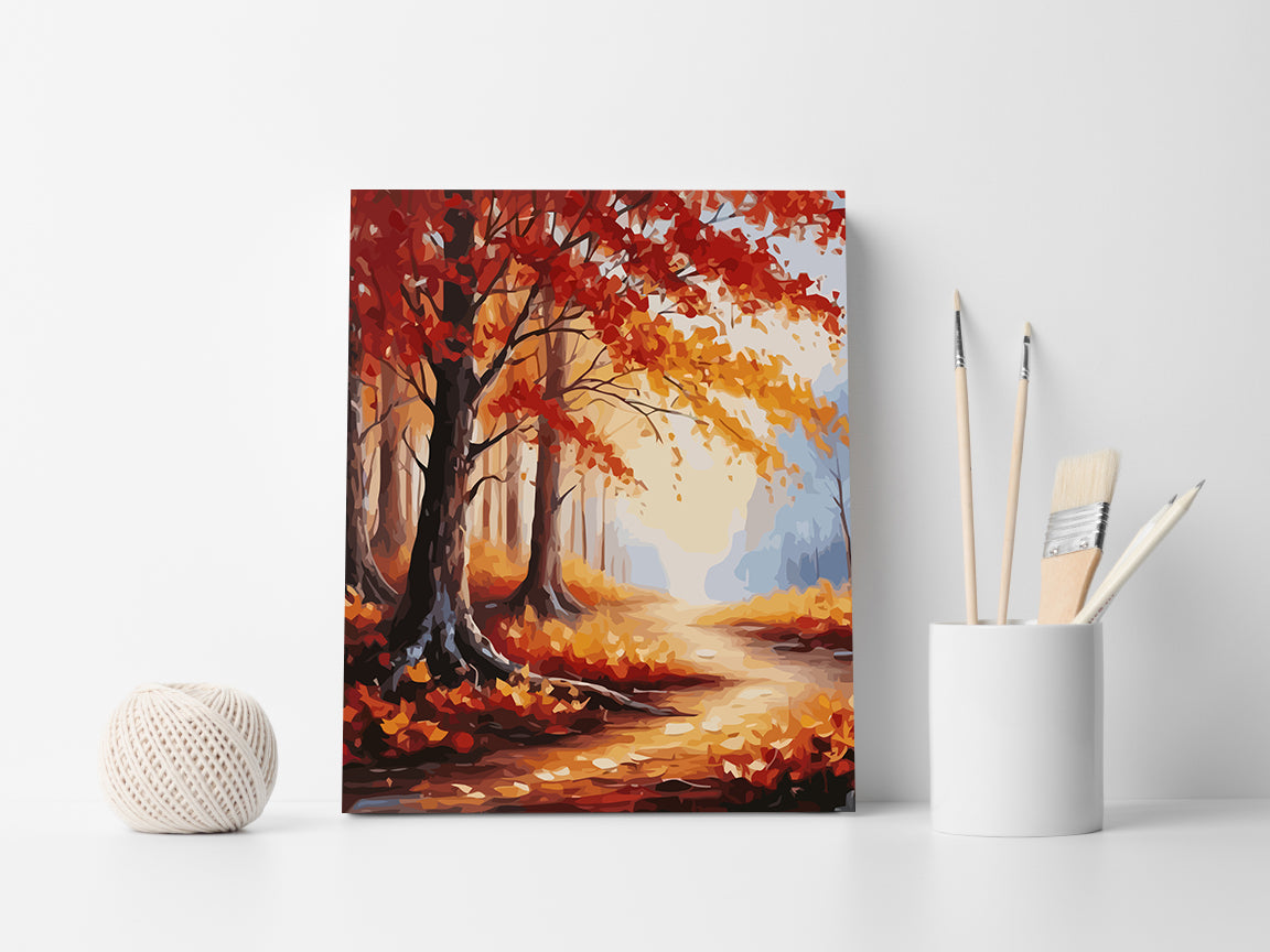 Set Pictură pe numere – Peisaj de Toamnă 6081