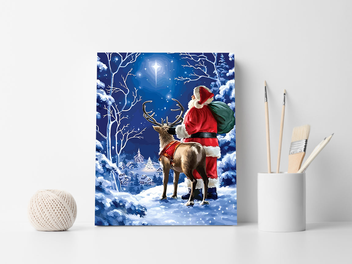 Set Pictură pe numere – Rudolf Și Moș Crăciun 6124