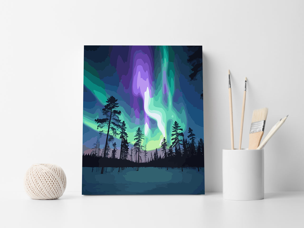 Set Pictură pe numere – Aurora Boreală 6138