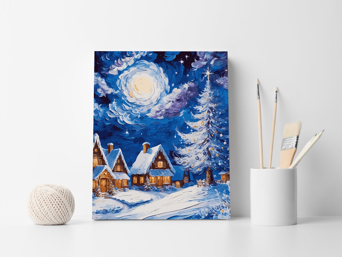 Set Pictură pe numere – Peisaj De Iarnă 6140