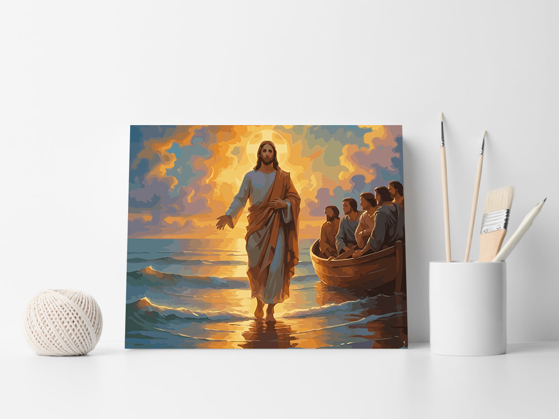 Set Pictură pe numere – Iisus Mergând Pe Apă 6402