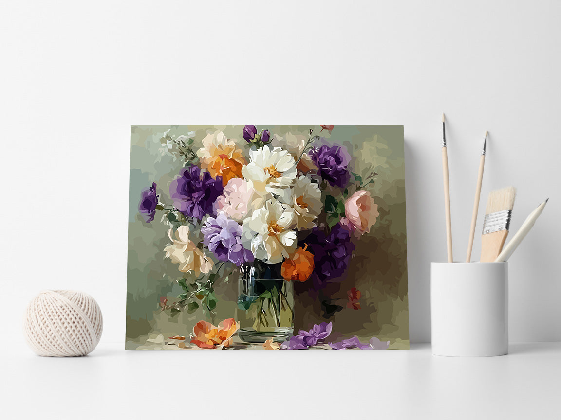 Pictura pe Numere Buchet de Flori 6510