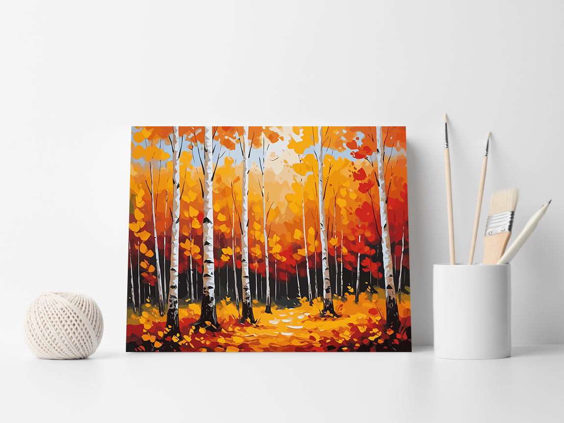 Set Pictură pe numere – Peisaj de Toamnă 6090