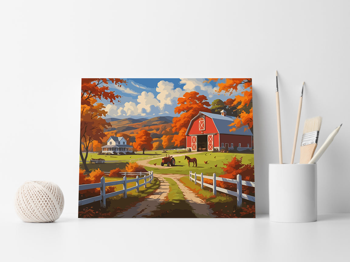 Set Pictură pe numere – Toamna la Fermă 6070