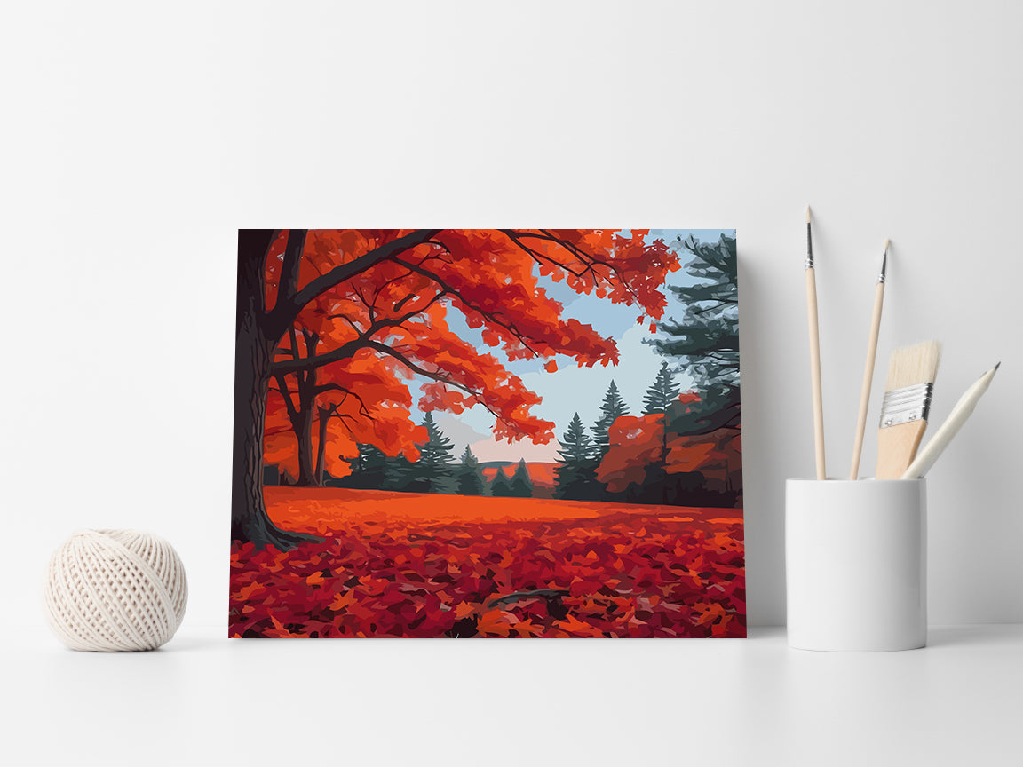 Set Pictură pe numere – Toamnă Roșiatică 6082