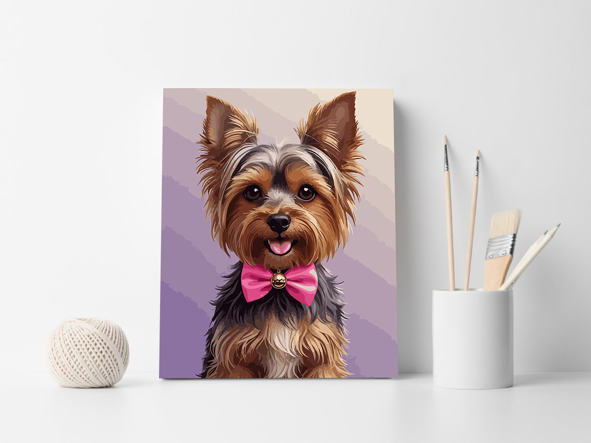 Pictura pe Numere – Eleganta micului yorkie 7499