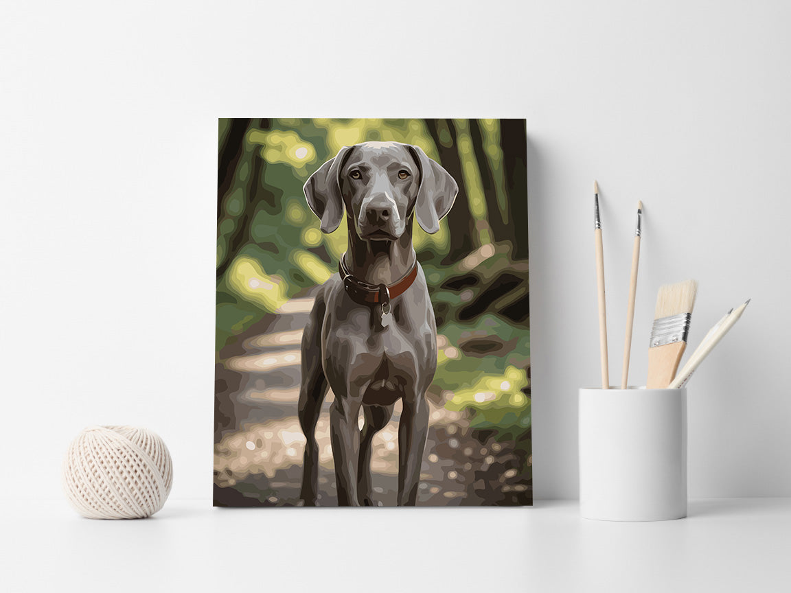 Pictura pe Numere – Eleganta cainelui gri 7476