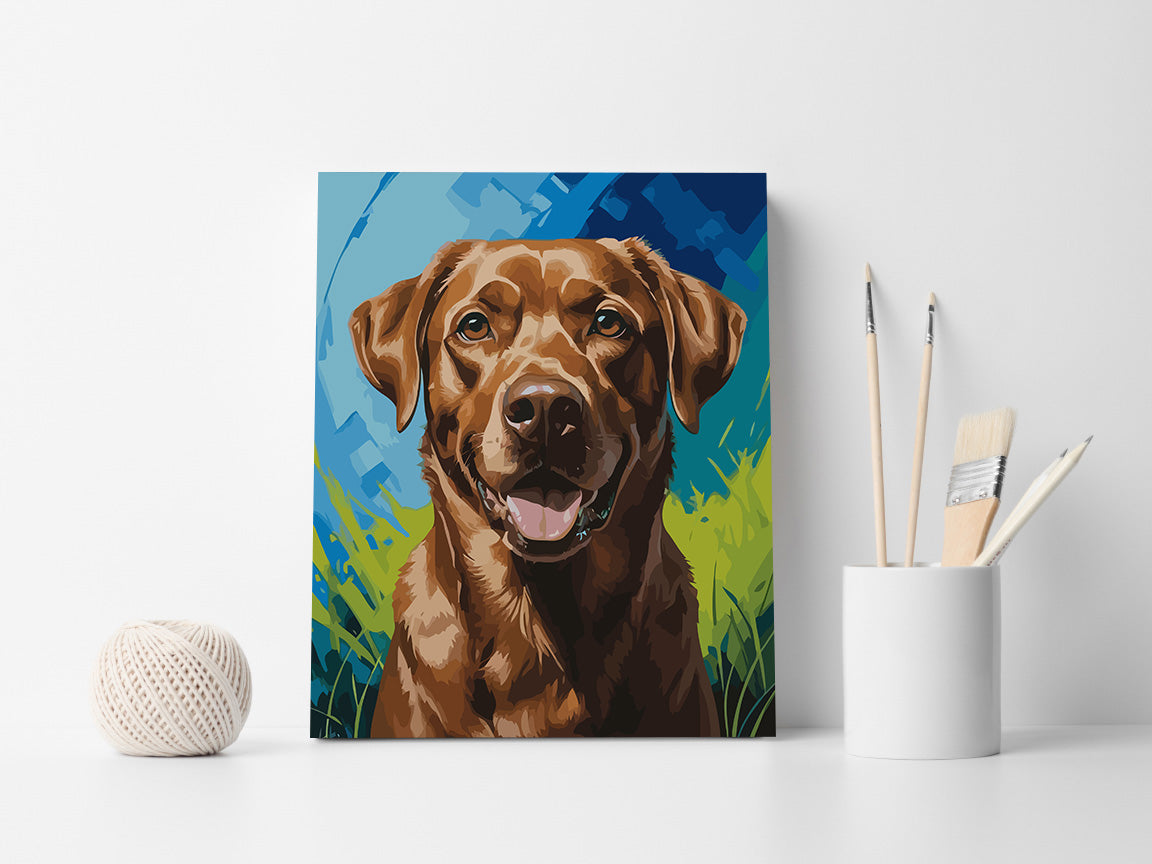 Pictura pe Numere – Labradorul sub cerul senin 7470