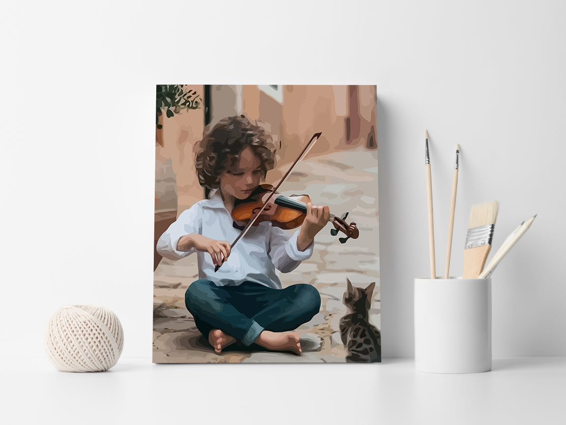 Set Pictură pe numere - Micul Cântăreț