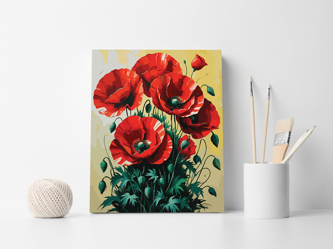 Pictura pe Numere – Buchet de trandafiri 6946