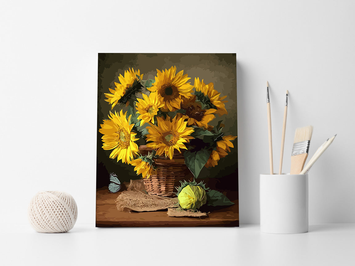 Pictura pe Numere – Floarea Soarelui in cos 6535