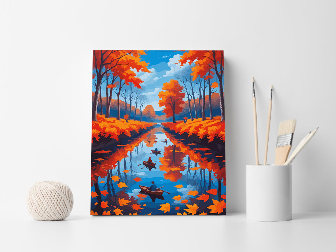 Set Pictură pe numere – Peisaj de Toamnă 6064