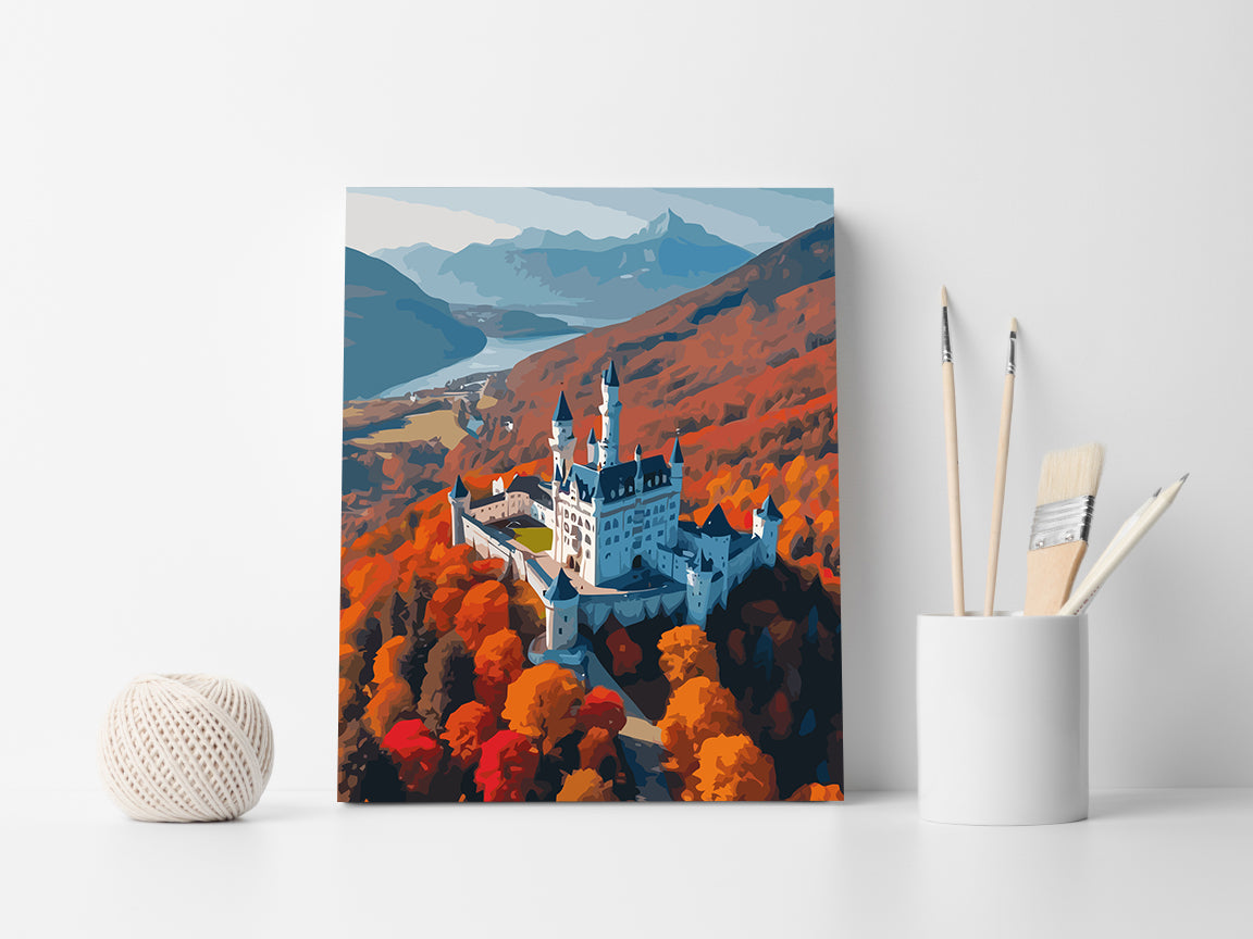 Set Pictură pe numere - Castel în Pădure 6058