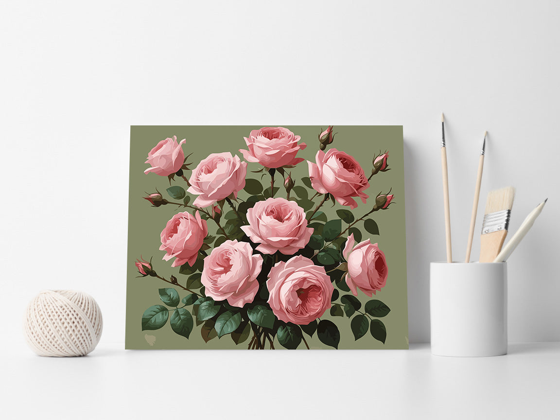 Pictura pe Numere – Eleganta in roz 7028