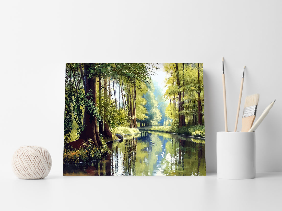 Set Pictură pe numere - Peisaj de Toamnă 6015